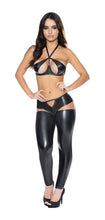 Load image into Gallery viewer, Liquid Onyx Halter Bra &amp; Cutout Pants Black L/xl
