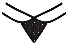 Load image into Gallery viewer, Glitz &amp; Glam Split Crotch Thong Black 2xl
