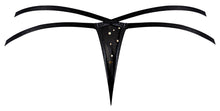 Load image into Gallery viewer, Glitz &amp; Glam Split Crotch Thong Black 2xl
