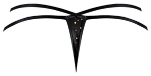 Glitz & Glam Split Crotch Thong Black 2xl