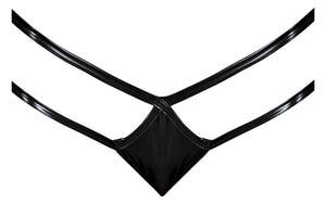 Liquid Onyx Crotchless Panty Black L/xl