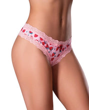 Load image into Gallery viewer, Crotchless Thong L/xl Strawberry
