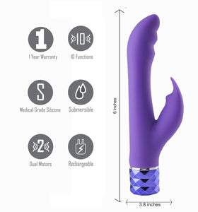 Hailey Silicone Rabbit Purple