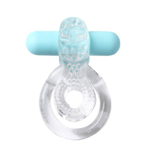 Load image into Gallery viewer, Jayden Rechargeable Vibrating Cock Ring Clear Sleeve
