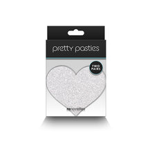 Load image into Gallery viewer, Pretty Pasties Glitter Hearts Red/silver 2 Pair
