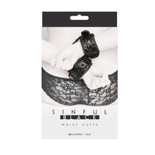 Load image into Gallery viewer, Sinful Wrist Cuffs Black
