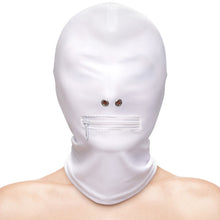 Load image into Gallery viewer, Fetish &amp; Fantasy Zippered Mouth Hood White
