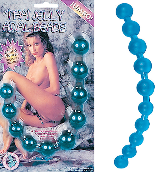 Thai Jelly Anal Beads-blue