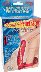 Double Penetrator Cockring Red