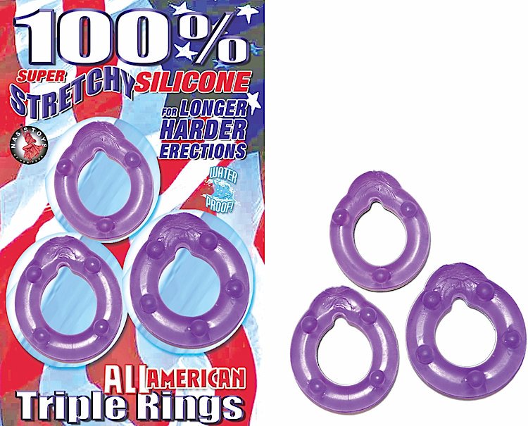 All American Triple Rings Purple