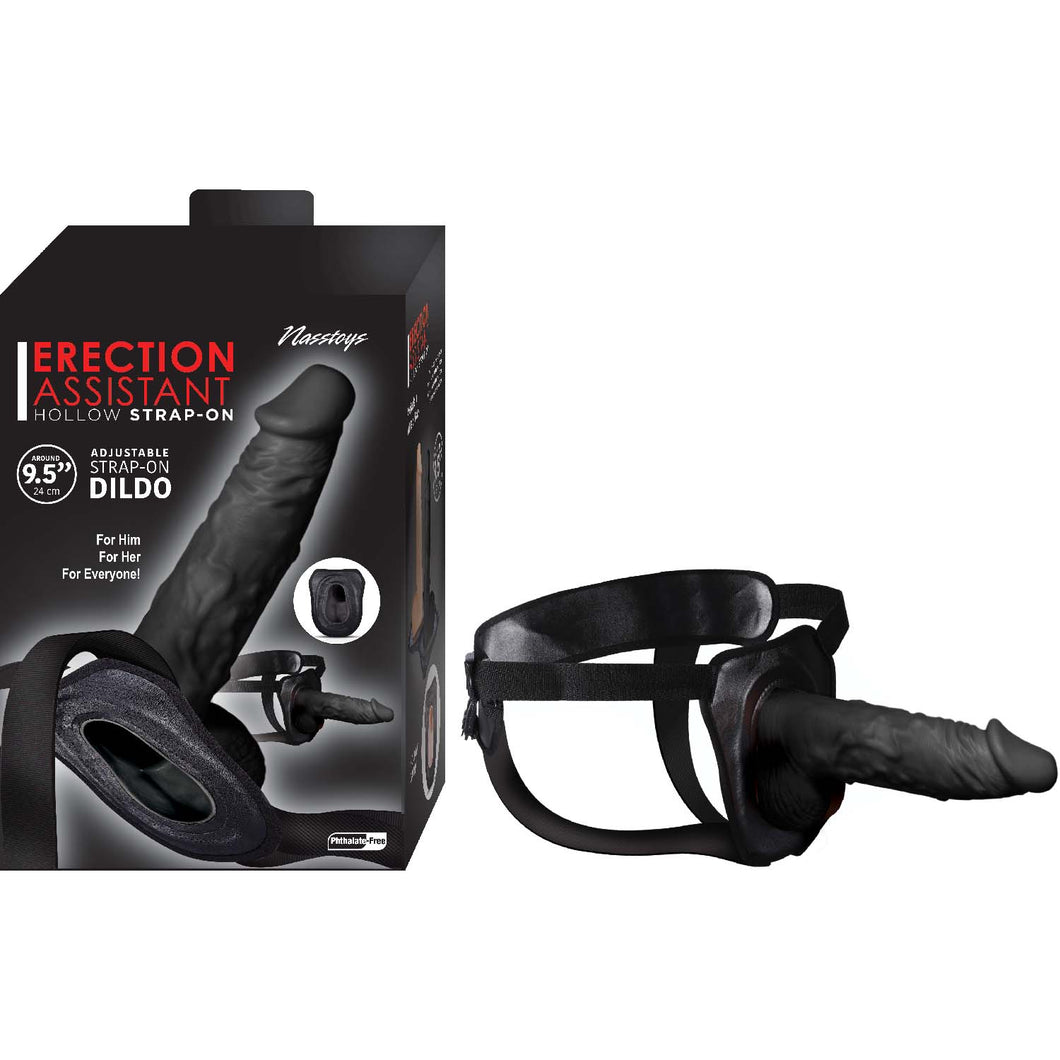 Erection Assistant Hollow Strap-on 9.5 Black 