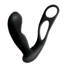 Load image into Gallery viewer, Butts Up Prostate Massager W/ Scrotum &amp; Cock Ring Black
