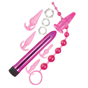 Pink Elite Collection Anal Play Kit - Pink