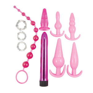 Pink Elite Collection Anal Play Kit - Pink