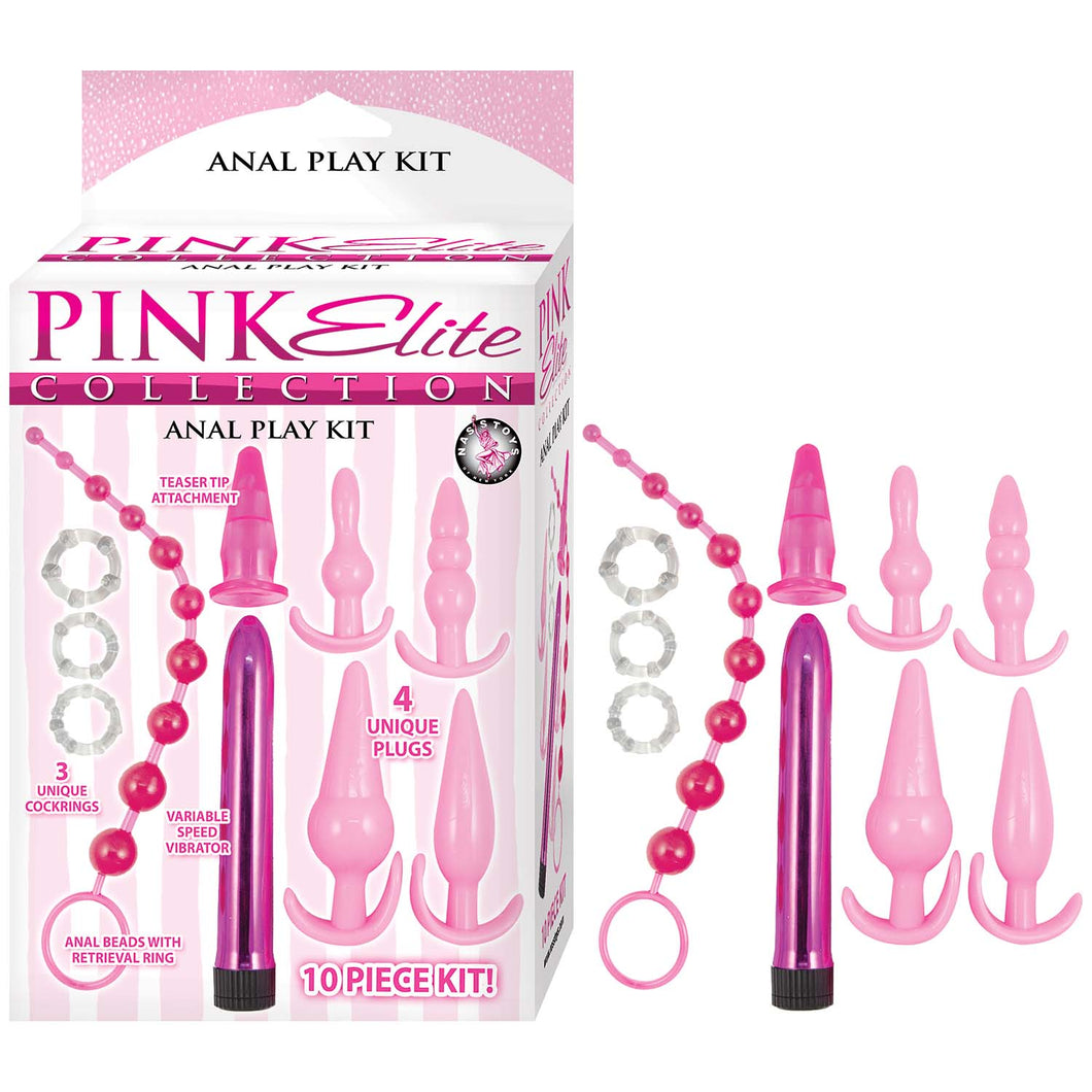 Pink Elite Collection Anal Play Kit - Pink