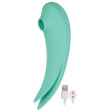 Load image into Gallery viewer, Mystique Vibrating Suction Vibe Aqua
