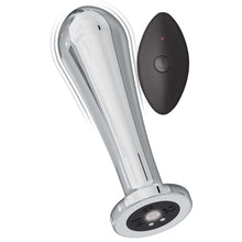 Load image into Gallery viewer, Ass-sation Remote Vibrating Metal Anal Bulb Silver
