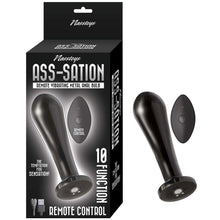 Load image into Gallery viewer, Ass-sation Remote Vibrating Metal Anal Bulb Black
