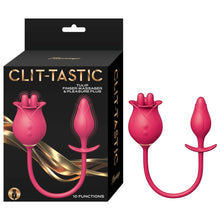 Load image into Gallery viewer, Clit-tastic Tulip Finger Massager &amp; Plug Red
