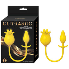 Load image into Gallery viewer, Clit-tastic Tulip Finger Massager &amp; Plug Yellow
