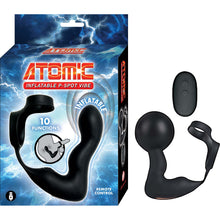 Load image into Gallery viewer, Atomic Inflatable P-spot Vibe Black
