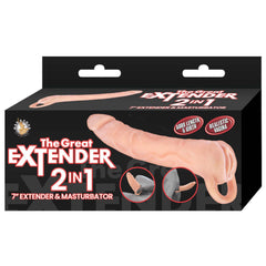 Great Extender 7 2 In 1 White Extender & Masturbator 