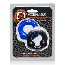 Load image into Gallery viewer, Ultraballs 2 Pk Cockring Black /police Blue
