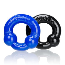 Load image into Gallery viewer, Ultraballs 2 Pk Cockring Black /police Blue
