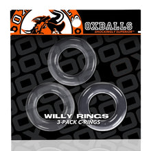 Load image into Gallery viewer, Willy Rings 3 Pk Cockrings Clear
