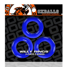 Load image into Gallery viewer, Willy Rings 3 Pk Cockrings Police Blue
