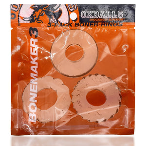 Bonemaker 3pk Cockring Set Clear