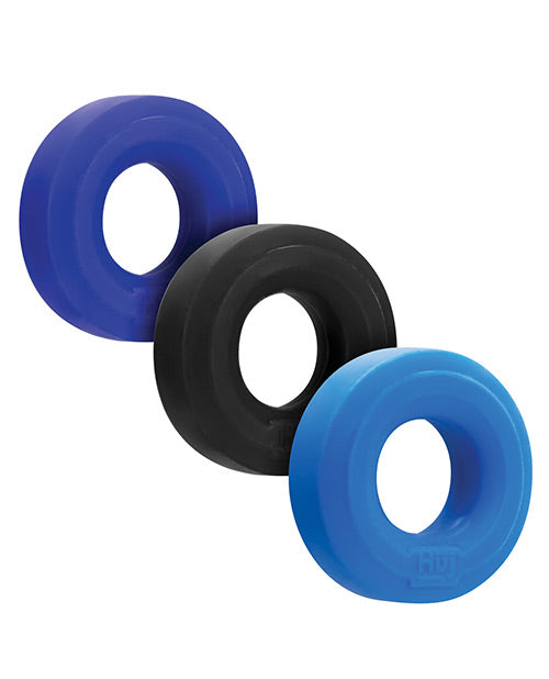 Hunkyjunk Huj C-ring 3pk Blue/ Multi