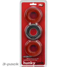 Load image into Gallery viewer, Hunkyjunk Huj C-ring 3pk Cherry &amp; Tar Ice
