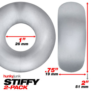 Stiffy 2-pack C-rings Clear Ice