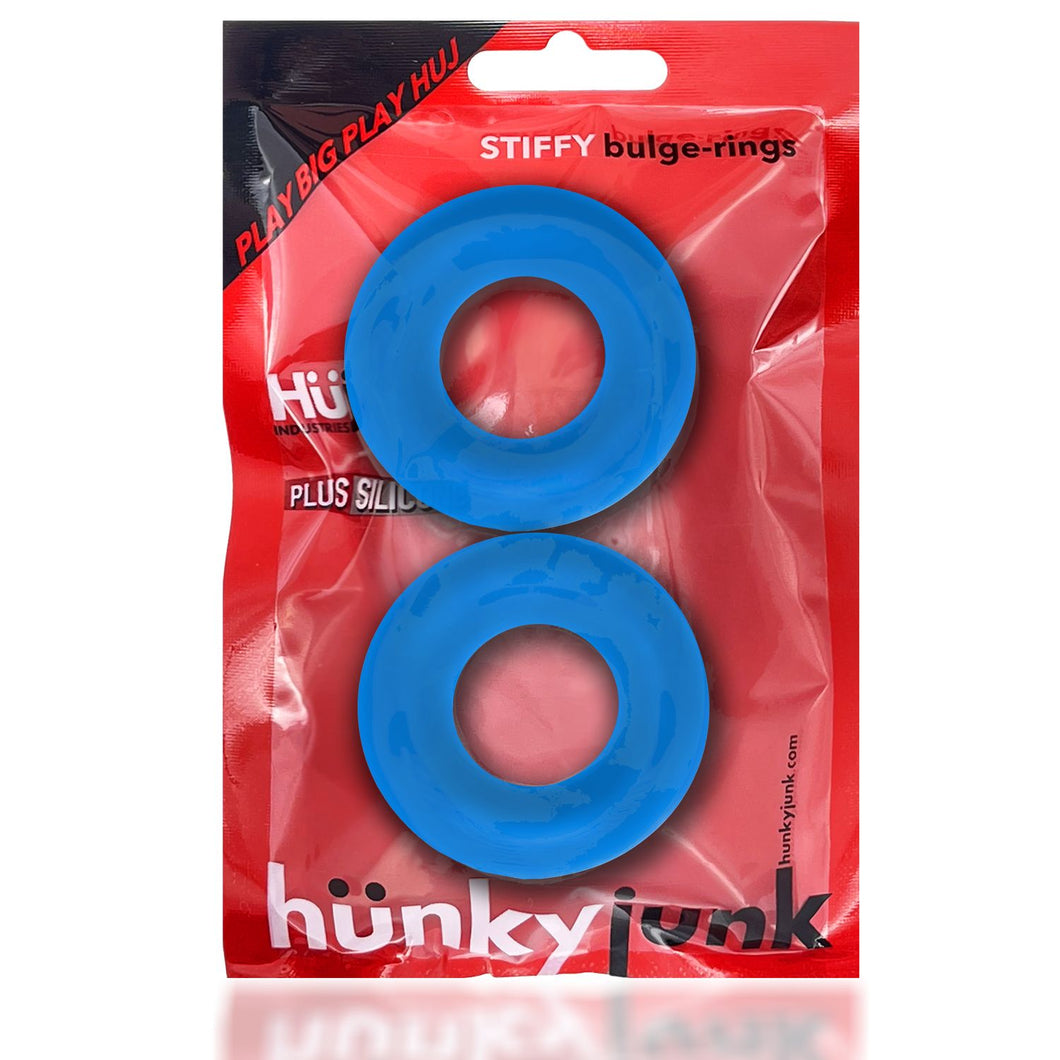 Stiffy 2-pack C-rings Teal Ice