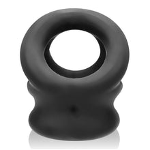 Load image into Gallery viewer, Tri Squeeze Cocksling Ball Stretcher Oxballs Silicone Tpr Blend Black Ice
