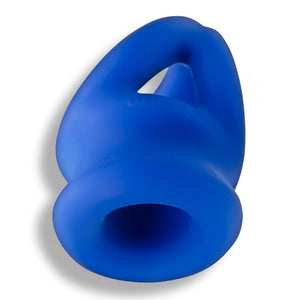 Tri Squeeze Cocksling Ball Stretcher Oxballs Silicone Tpr Blend Cobalt Ice