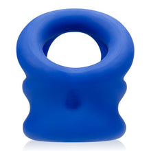 Load image into Gallery viewer, Tri Squeeze Cocksling Ball Stretcher Oxballs Silicone Tpr Blend Cobalt Ice
