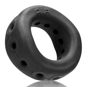 Air Airflow Cockring Oxballs Silicone/tpr Blend Black Ice