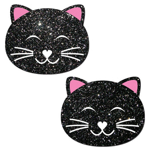 Kitty Cat Black Glitter