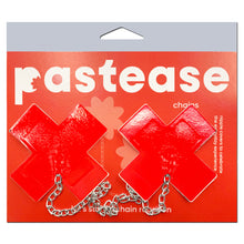 Load image into Gallery viewer, Pastease Faux Latex Red Plus X W/ Chunky Silver Chain
