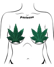 Load image into Gallery viewer, Pastease Pot Leaf Glitter Green Fuller Coverage
