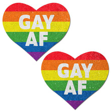 Load image into Gallery viewer, Pastease Glitter Rainbow Gay Af Hearts
