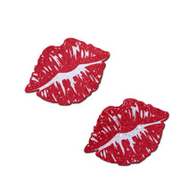 Load image into Gallery viewer, Pastease Sparkly Red Kissing Lips Pasties
