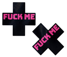 Load image into Gallery viewer, Pastease Liquid Black Cross Pink Fuck Me
