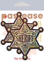 Load image into Gallery viewer, Pastease Sheriff Badge Gold Glitter
