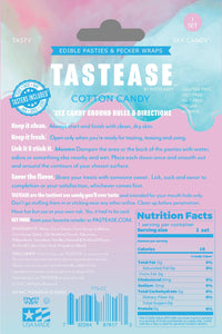 Tastease Cotton Candy Edible Nipple Pasties & Pecker Wraps