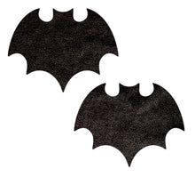 Load image into Gallery viewer, Pastease Liquid Black Bat Nipple Pasties
