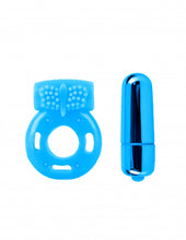 Load image into Gallery viewer, Neon Vibrating Couples Kit Blue
