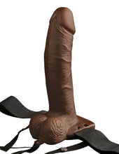 Load image into Gallery viewer, Fetish Fantasy 8 In Hollow Rechargeable Strap-on Remote Brown
